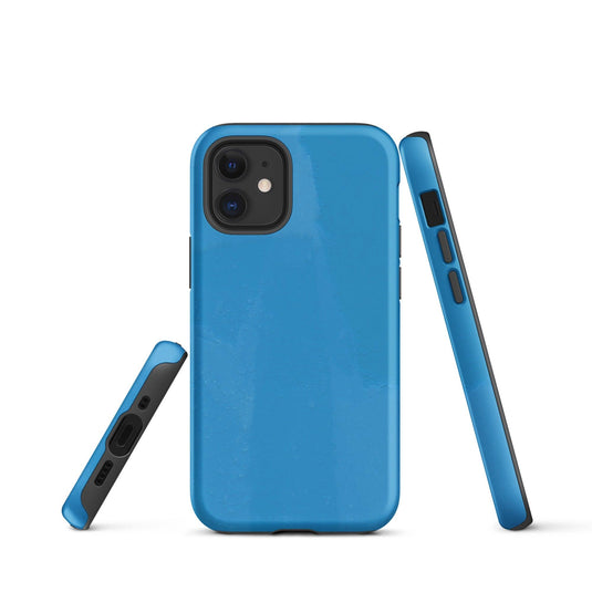 Creative Paint Colorful Hardshell Blue iPhone Case Double Layer Impact Resistant Tough 3D Wrap CREATIVETECH
