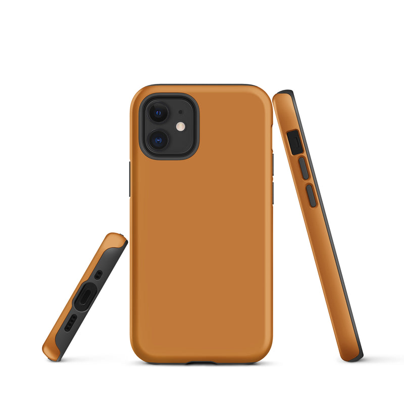 Load image into Gallery viewer, Bronze Orange iPhone Case Hardshell 3D Wrap Thermal Plain Color CREATIVETECH
