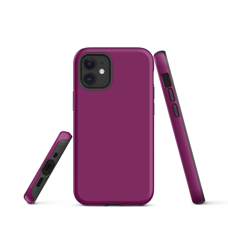 Load image into Gallery viewer, Eggplant Purple iPhone Case Hardshell 3D Wrap Thermal Plain Color CREATIVETECH
