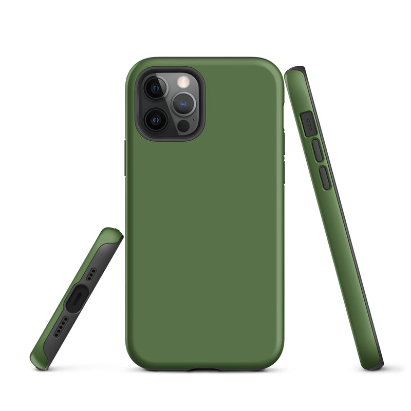 Load image into Gallery viewer, Fern Green iPhone Case Hardshell 3D Wrap Thermal Plain Color CREATIVETECH
