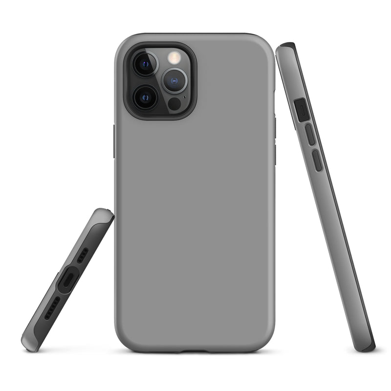 Load image into Gallery viewer, Nobel Grey iPhone Case Hardshell 3D Wrap Thermal Plain Color CREATIVETECH
