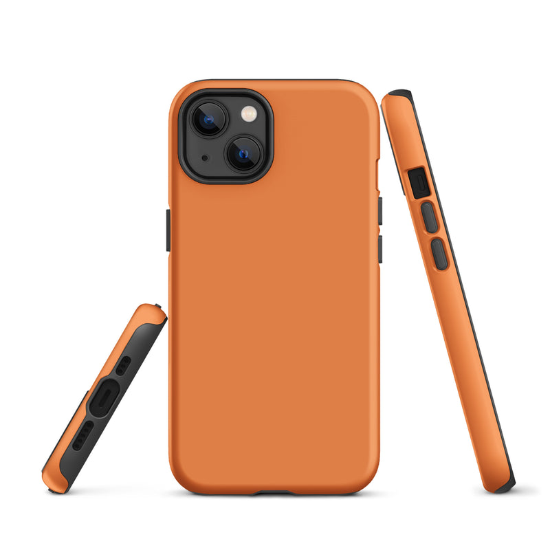 Load image into Gallery viewer, Flamenco Orange iPhone Case Hardshell 3D Wrap Thermal Plain Color CREATIVETECH
