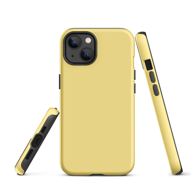 Load image into Gallery viewer, Vis Vis Yellow iPhone Case Hardshell 3D Wrap Thermal Plain Color CREATIVETECH

