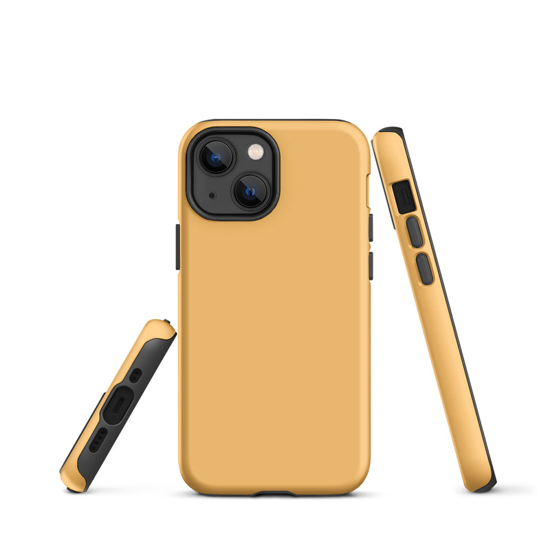 Load image into Gallery viewer, Chardonnay Yellow Orange iPhone Case Hardshell 3D Wrap Thermal Plain Color CREATIVETECH

