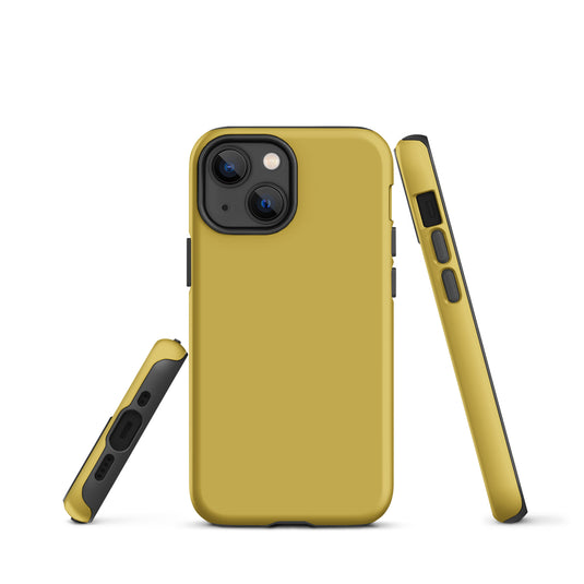 Old Gold Yellow iPhone Case Hardshell 3D Wrap Thermal Plain Color CREATIVETECH