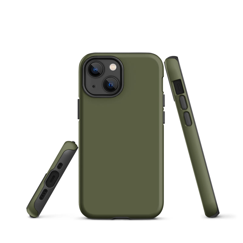 Load image into Gallery viewer, Saratoga Green iPhone Case Hardshell 3D Wrap Thermal Plain Color CREATIVETECH
