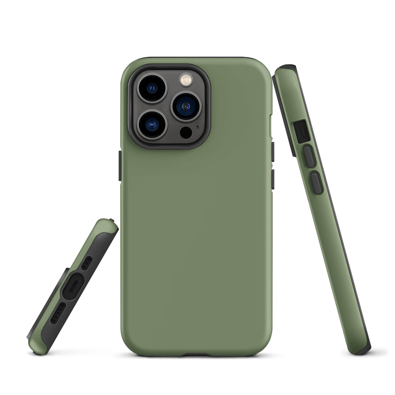 Load image into Gallery viewer, Camouflage Green iPhone Case Hardshell 3D Wrap Thermal Plain Color CREATIVETECH
