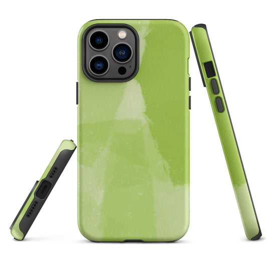 Creative Paint Green Colorful Hardshell iPhone Case Double Layer Impact Resistant Tough 3D Wrap CREATIVETECH