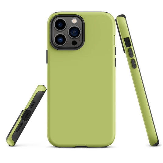 Wild Willow Green iPhone Case Hardshell 3D Wrap Thermal Plain Color CREATIVETECH