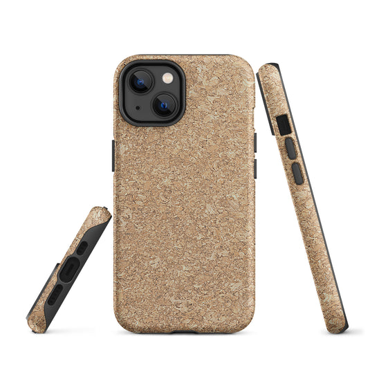 Beige Brown Cork Wood iPhone Case Hardshell 3D Wrap Thermal CREATIVETECH