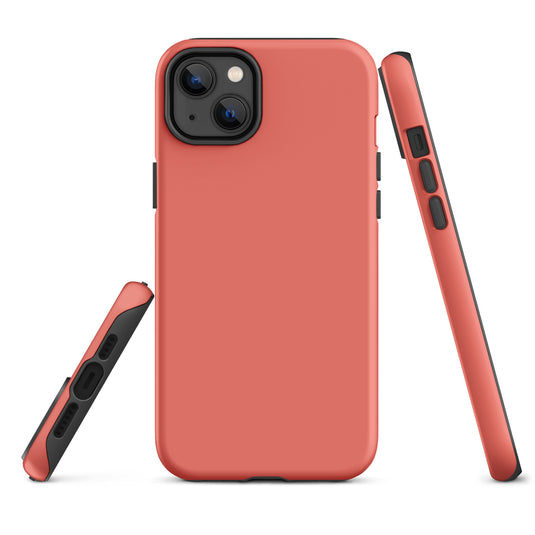 Geraldine Red iPhone Case Hardshell 3D Wrap Thermal Plain Color CREATIVETECH