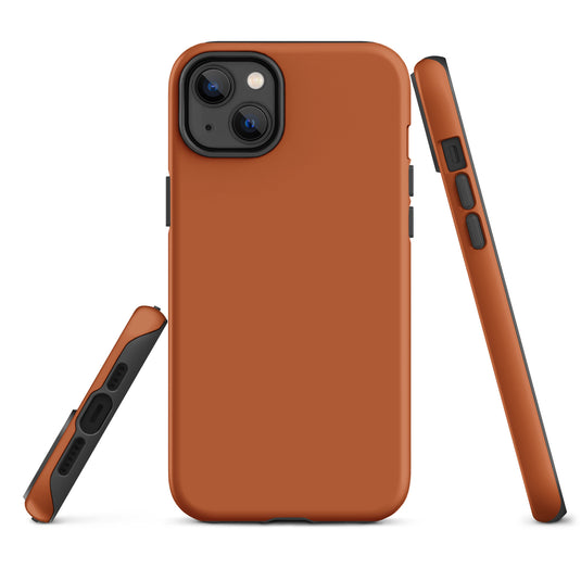 Tenne Orange iPhone Case Hardshell 3D Wrap Thermal Plain Color CREATIVETECH
