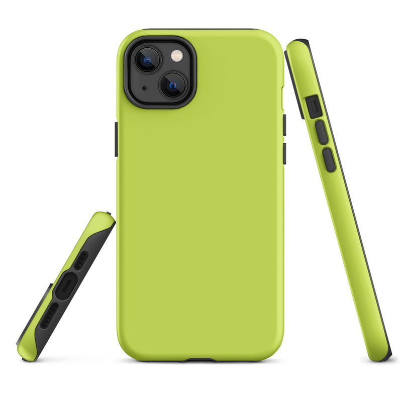 Load image into Gallery viewer, Mindaro Green iPhone Case Hardshell 3D Wrap Thermal Plain Color CREATIVETECH
