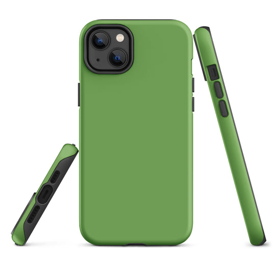 Green iPhone Case Hardshell 3D Wrap Thermal Plain Color CREATIVETECH