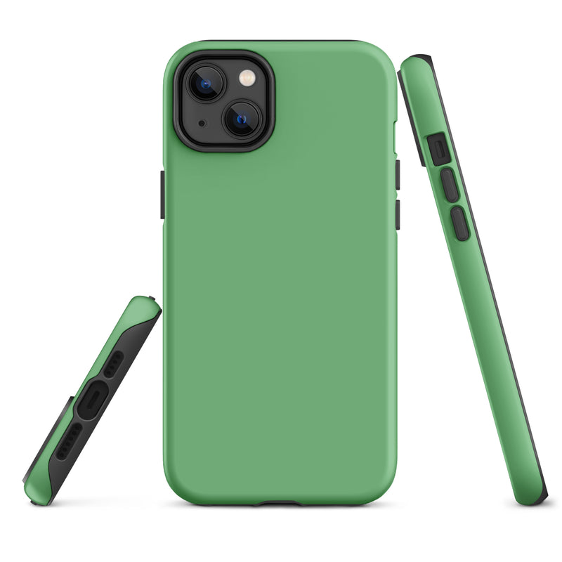 Load image into Gallery viewer, Bay Leaf Green iPhone Case Hardshell 3D Wrap Thermal Plain Color CREATIVETECH
