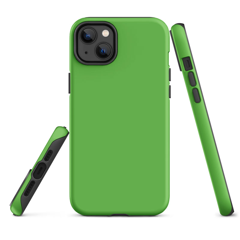 Load image into Gallery viewer, Kelly Green iPhone Case Hardshell 3D Wrap Thermal Plain Color CREATIVETECH
