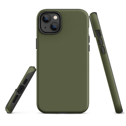 Saratoga Green iPhone Case Hardshell 3D Wrap Thermal Plain Color CREATIVETECH