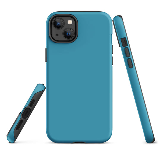 Blue iPhone Case Hardshell 3D Wrap Thermal Plain Color CREATIVETECH