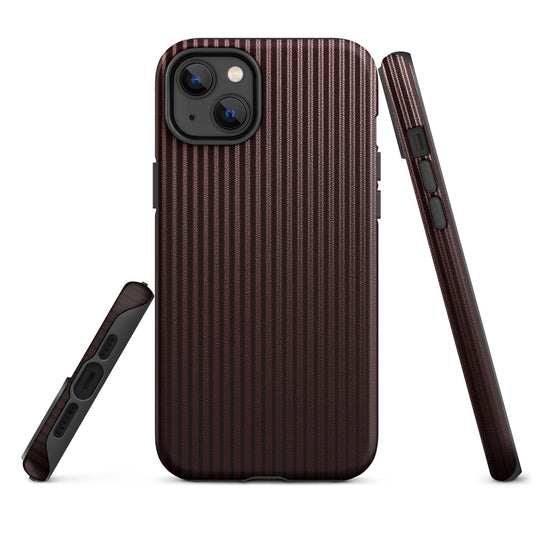 Dark Red Striped iPhone Case Hardshell 3D Wrap Thermal CREATIVETECH