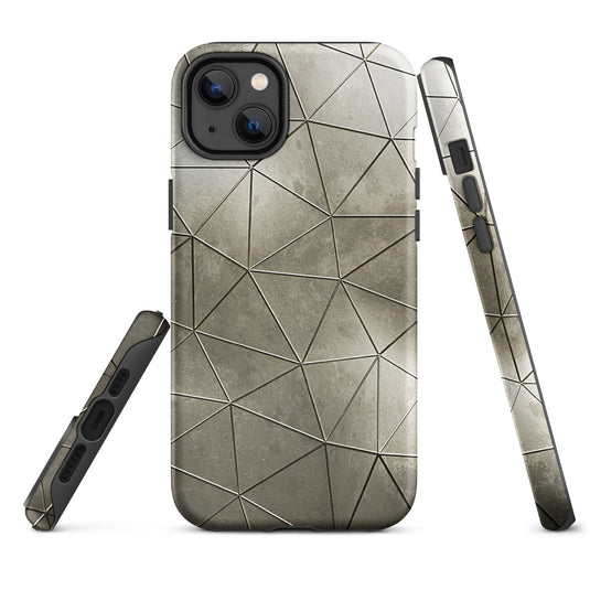 Polygon Aged Gold iPhone Case Hardshell 3D Wrap Thermal CREATIVETECH
