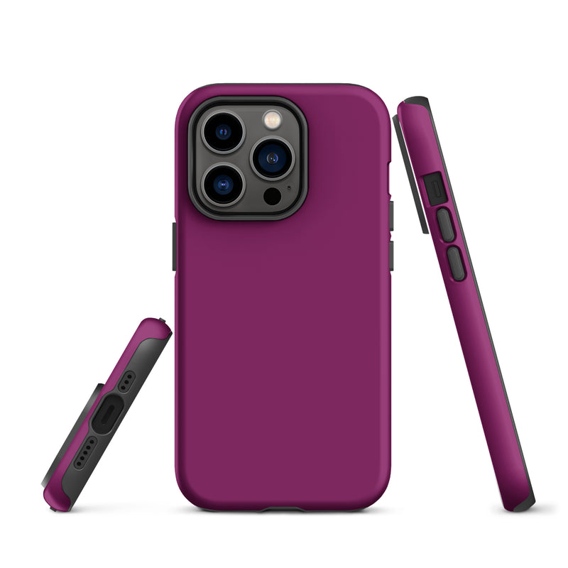Load image into Gallery viewer, Eggplant Purple iPhone Case Hardshell 3D Wrap Thermal Plain Color CREATIVETECH
