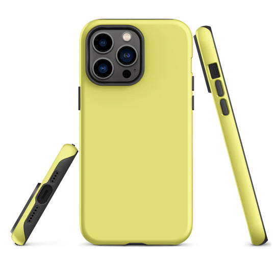 Dolly Yellow iPhone Case Hardshell 3D Wrap Thermal Plain Color CREATIVETECH