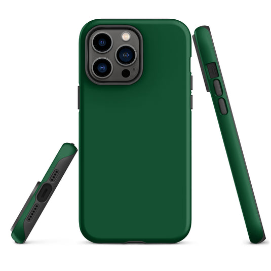 Forest Green iPhone Case Hardshell 3D Wrap Thermal Plain Color CREATIVETECH