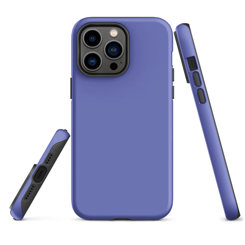 Load image into Gallery viewer, Medium Slate Blue iPhone Case Hardshell 3D Wrap Thermal Plain Color CREATIVETECH
