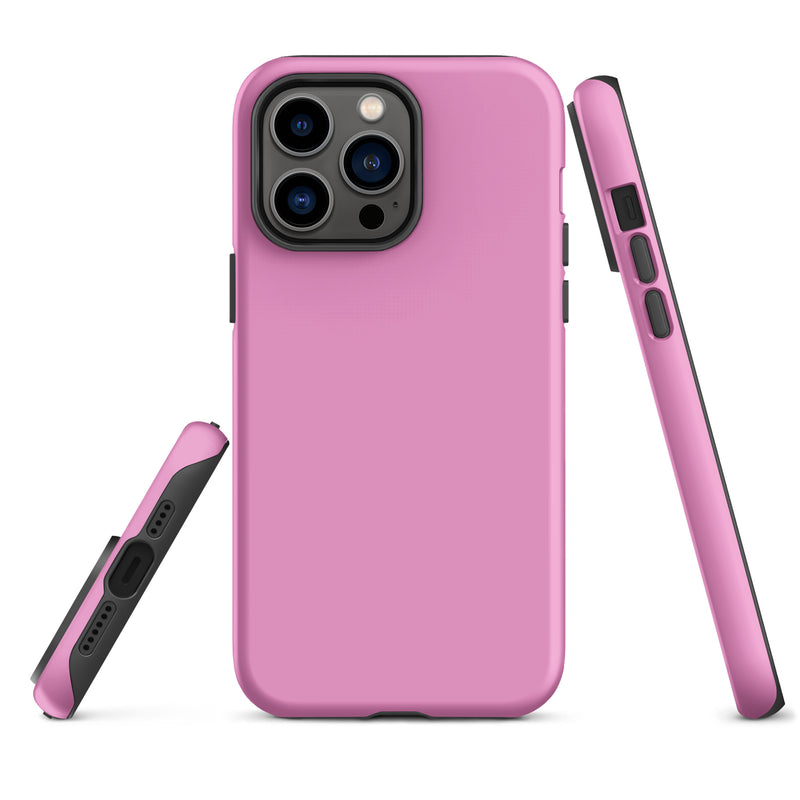 Load image into Gallery viewer, Lavender Rose Pink iPhone Case Hardshell 3D Wrap Thermal Plain Color CREATIVETECH
