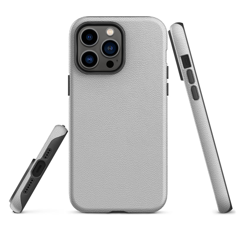 Load image into Gallery viewer, White Leather iPhone Case Hardshell 3D Wrap Thermal CREATIVETECH
