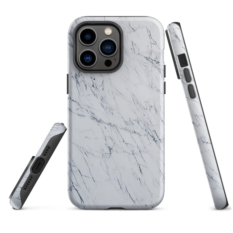 Load image into Gallery viewer, White Marble Stone iPhone Case Hardshell 3D Wrap Thermal CREATIVETECH
