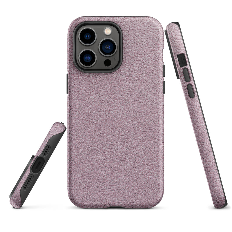 Load image into Gallery viewer, Ash Pink Leather iPhone Case Hardshell 3D Wrap Thermal CREATIVETECH
